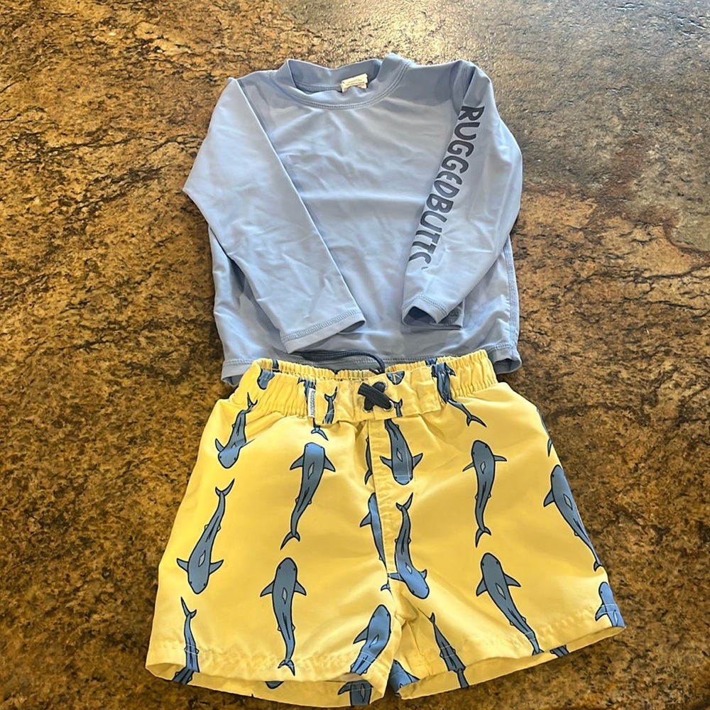 Rugged Butts swim trunks & swim shirt